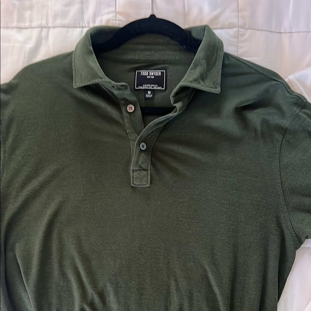 Todd Snyder Men's Green Polo Shirt